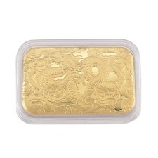 24K Golden Dragon Embossed Sheet 41x26mm 10mg picture