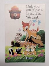 Vintage Smokey Bear Bambi Walt Disney Sticker 7