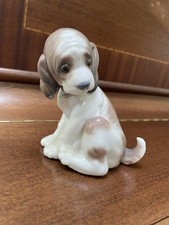 Lladro 6210 Gentle Surprise Puppy Looking At It’s Tail (butterfly Missing) Spain picture