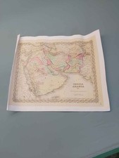 1860 J.H. Colton Map Persia Arabia Middle East Iran. Reproduction on canvas. picture