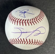 Mark McGwire Sammy Sosa Summer Of '98 Signed OML Baseball AUTO BAS Beckett picture