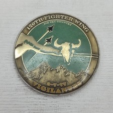 USAF 120th Fighter Wing 3-7-77 Vigilantes Big Sky Country Challenge Coin picture