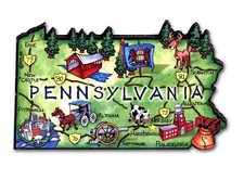 Pennsylvania The Keystone State Artwood Jumbo Fridge Magnet picture