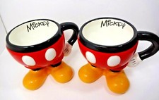 DISNEYLAND MICKEY MOUSE'S PANTS MUGS. HALF DOME SHAPE. BRAND NEW AUTHENTIC picture