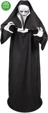 5.4 Ft Jump Scare Nun Halloween Animatronic Motion Activated LED Eyes Prop picture