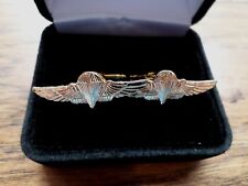 U.S MILITARY MARINE CORPS JUMP WINGS CUFFLINKS WITH JEWELRY BOX 1 SET USMC BOXED picture