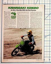 1981 Kawasaki KDX80 Motorcycle Magazine Article Cycle World Test picture