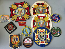 VFW Veterans of Foreign Wars Patch Lot of 11 Auxiliary Life Member CA Scouting picture