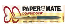 1970's VTG PAPER MATE PowerPoint Profile Pen Regular Green Medium Blue Ink NOS picture