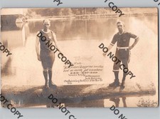 c1910 Hunkidori Champion Log Rollers Abraham Thompson & Jack Murray Sports RPPC picture