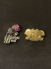 Vintage Biker Pins Harley Davidson ‘93 & Biketoberfest ‘98 Lot Of 2 90s Pins picture