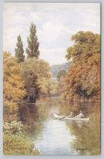 Burley Backwater Scenic Vintage British Postcard by A.R. Quinton picture