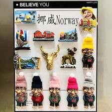Norway Fjord Fridge Magnet Troll Moose Oslo Scenic Travel Souvenir picture