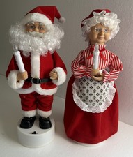 Vintage Santa & Mrs Claus 15” 1996 Telco Creations Motion-Ettes Twin Pack w/Box picture