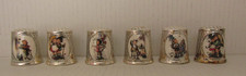 Vintage M J Hummel Silver Plated Thimbles x 6 Limited Edition 1985 picture