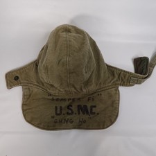Vintage WW2 WWII USN NAVY Marines Cold Weather Deck Hat Cap Pilot Liner 7 1/4 picture
