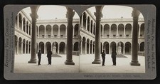 Photo:Toledo Spain Court of the Alcazar 1900s Stereoview Courtyard Columns picture