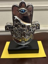 Antique Silver Vintage Silver Judaica Silver Karshi Hamsa Sculpture picture