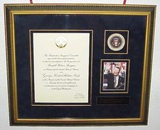 A FRAMED INVITATION TO THE INAUGUATION OF PRESIDENT RONALD REAGAN 1/12/81 picture