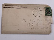Antique Letter State Controller Sacramento CA 1889 picture