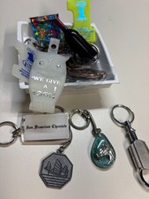 Junk Drawer Vintage Key Chain Lot 1970's-90's Unsorted Rare Give a Hoot picture