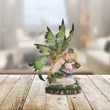 Forest Fairy Sleeping on Mushroom Statue 6