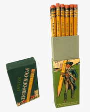 Vintage Dixon Ticonderoga Pencils Yellow Number 1 In Original Box  NIB picture