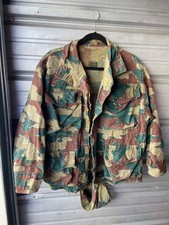 Vintage ABL Belgian Paratrooper Military Camo Smock Jacket 1958 Jigsaw Button Up picture