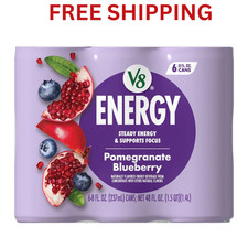 V8 Energy Pomegranate Blueberry Energy Drink, 6 Pack, 8 fl oz Cans Halloween picture