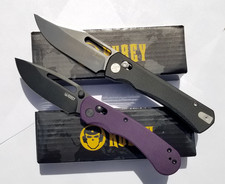Kubey Stalker D2 KU504D & TBO 14C28N KU396A G10 handles Black Purple 2 knives picture