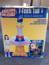 2004 Gemmy Airblown Inflatable 7 Ft Delivery Stork It’s A Boy Girl Baby 30071 picture