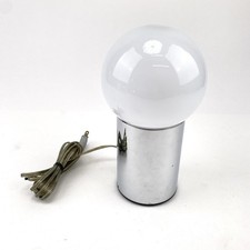 Vtg Touch Lite Underwriters Lab Space Age MCM White Orb 9