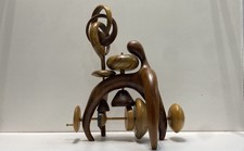 Large Abstract Biomorphic Carved Wood Sculpture Mid-Century Style 23