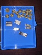 Vtg WWII US Army Military First 1st Lt Lieutenant Sterling Bar Rank Insignia Pin picture