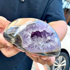 2.38LB Beautiful amethyst money bag, natural Uruguayan mineral crystal picture