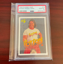 Classic 1990 Classic WWF Rowdy Roddy Piper #13 PSA 10 Graded picture