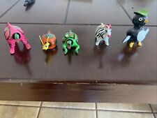 5 Vintage Wooden Folkart Bobble Head Animals Mexico LOT 2 picture
