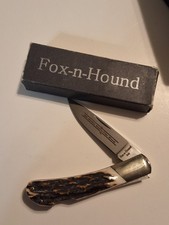 Fox-n-Hound Just Another Day Stag Handle Lockback Pocket Knife Made in Italy picture