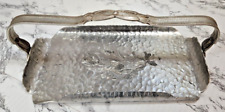 VTG Rodney Kent Hors D'oeuvres Tulip Tray Hand Wrought Hammered Aluminum 420 picture