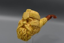 XL Ancient GIMLI Viking Pipe BY KENAN Block Meerschaum-NEW W CASE#452 picture