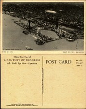A Century of Progress Exposition Chicago Illinois aerial vintage postcard z232 picture