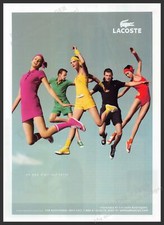 Lacoste 2000s Print Advertisement Ad 2008 Clothing Jumping Models picture