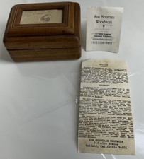 Vintage Hand Made Wood Jewelry Box Merritt’s Famous Sun Mountain Woodworking B47 picture