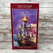 Enesco Ponies On Parade (1996) Multi-Action Musical Carousel (NEW/NIB) picture