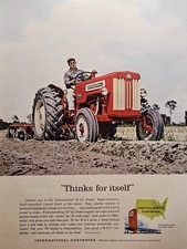 1962 International Harvester B-414 Diesel Tractor Print Ad - Farmer Discs Field picture