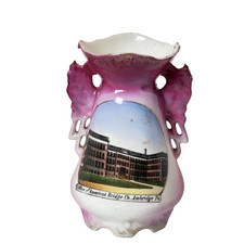 AMBRIDGE Pennsylvania PA Antique AMERICAN BRIDGE CO Souvenir TRINKET VASE picture