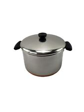 Revere Ware Stock Pot Under Process Patent w Lid Stainless Steel Copper Bottom picture