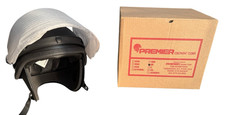 Vintage Premier Crown Corp C-3 Riot Helmet, Black, with Clear Mask & Protectors picture