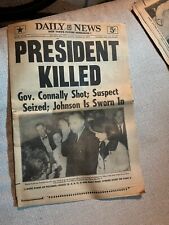 Vintage REAL newspaper Article's. JOHN LENNON, JFK, LEE OSWALD, GOV CONNALLY picture