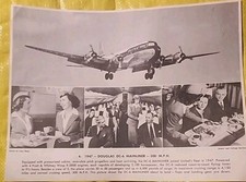 1947 Press Photo United DC-6 Mainliner 300 Plane in Flight picture